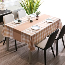 Nordic tablecloth waterproof oil-proof and anti-iron disposable tablecloth rectangular tablecloth tea table mat home