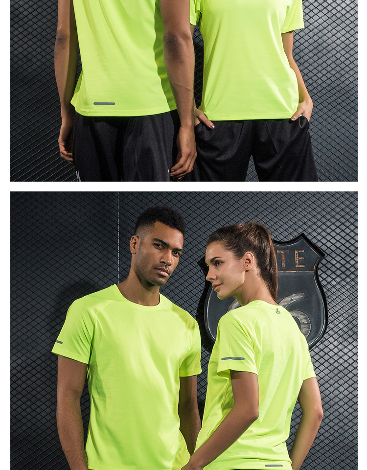 Nhanh chóng làm khô t-shirt nam giới và phụ nữ ngắn tay mồ hôi thấm thể thao vài loose phần mỏng thoáng khí quần áo tập thể dục giản dị mồ hôi-thấm chạy quần áo áo thun the thao nữ