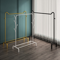 Simple clothes hanger floor folding indoor sun clothes rack balcony containing cool clothes pole dorm bedroom hanging clothes hanger