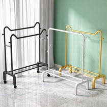Clothes hanger floor folding indoor simple hanging hanger balcony Single-pole style drying rack Home Dormitory Cool Clothes Rod