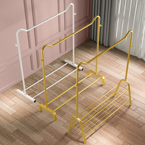 Clothes hanger floor folding indoor home Easy hanging clothes hanger Sub-balcony cool clotheshorse Bedroom Dormitory Clothes Hat Rack