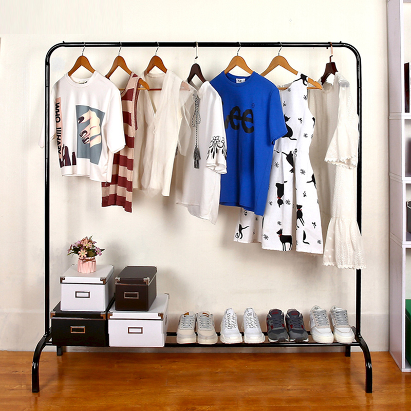 Clothes hanger floor folding indoor hanging clothes hanger bedroom Single-pole style simple drying rack clotheshorse hanging clothes rack