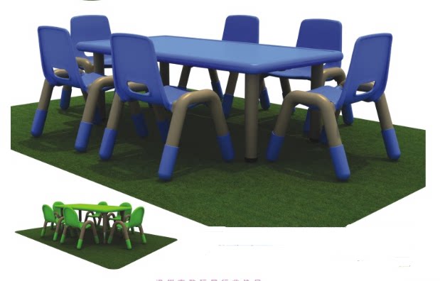 Children's plastic table and chairs Kindergarten special class table and chairs Children backrest chair eco-friendly and tasteless