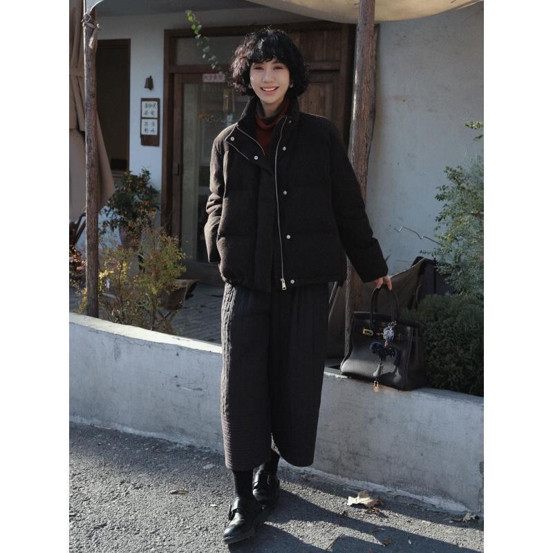Clearance Sale Tt Designer [Rare and Exquisite] Old Money Style Stand Collar Goose down Jacket Winter Thickened Warm Coat