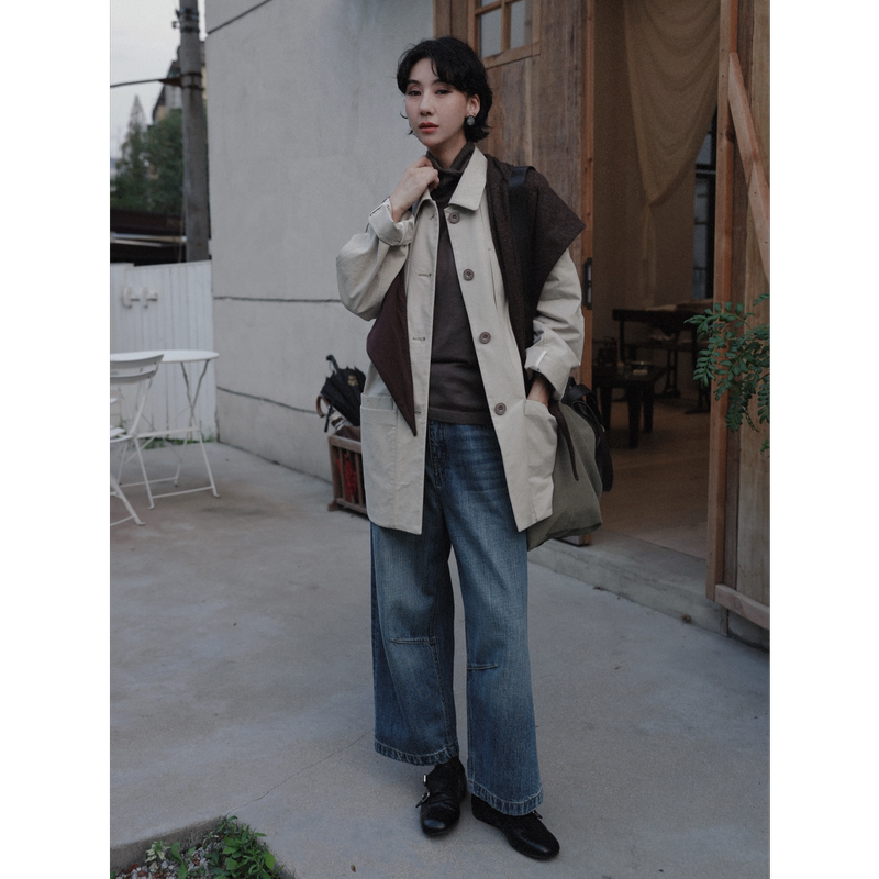 Tt Designer [Autumn in Nanxiang] Fashionable Tencel Long-Sleeve Lapel Jacket Top for Women, Spring and Autumn 2026 New Style