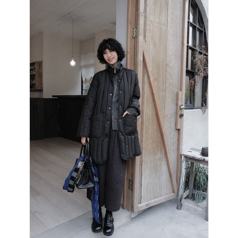 Tt Designer [Walking on Wall Street] Black Mid-Length down Jacket 2025 Winter New Style Super Nice Coat