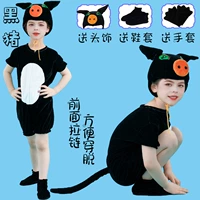 Короткая черная свинья