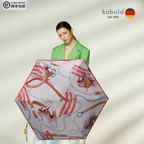 German kobold parasol parasol female sunscreen anti-UV umbrella bare dual-use black rubber small parasol