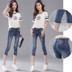 lỗ Breaking bảy điểm quần short jean nữ mùa hè mỏng quần nhỏ 7 điểm quần bút chì đàn hồi cơ thể mỏng 