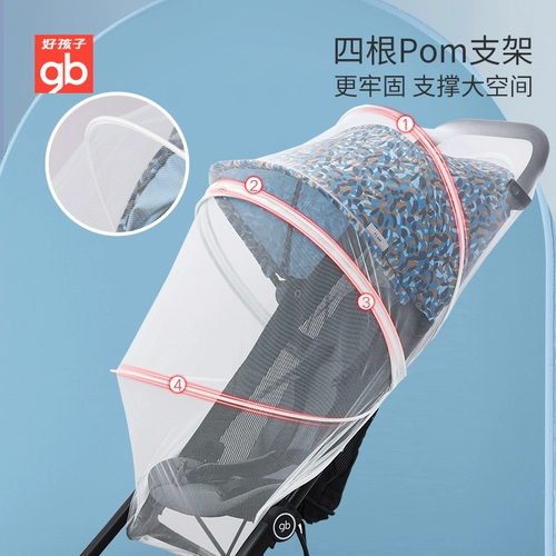 Коляска, детская складная универсальная москитная сетка