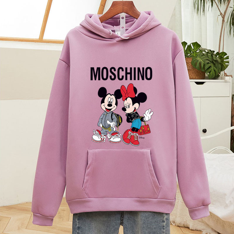Women's Sweatshirt 2022 New Autumn and Winter ins Trendy Hooded Mickey Top with Fleece Lining, Thickened Korean Style Loose Hoodie