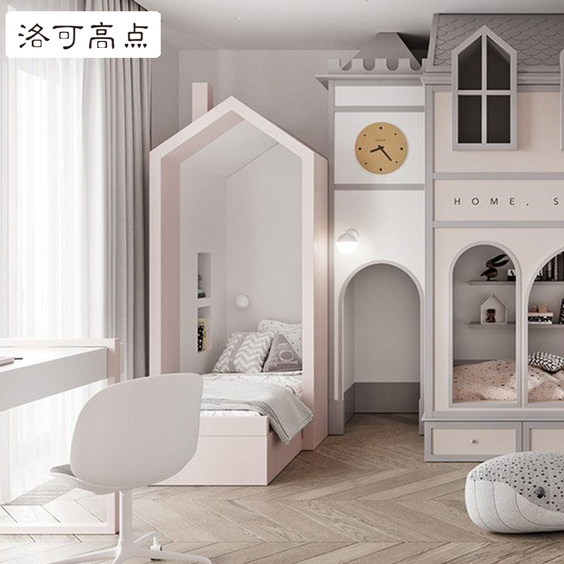 Europeanstyle highend children's dream princess bed personality