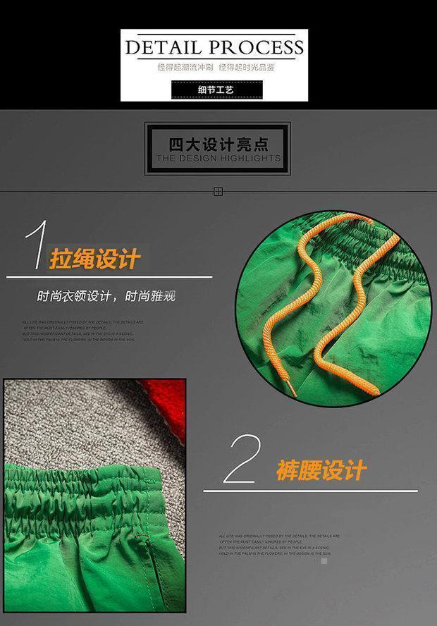 Hai chiếc quần short nam mùa hè quần mới xã hội quần nhanh khô quần nam quần đi biển quần bó sát ba điểm quần âu nam
