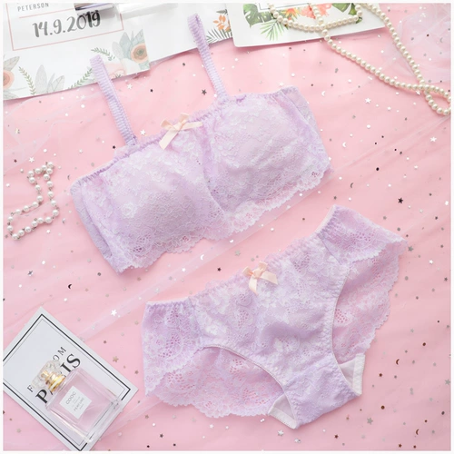 Милый японский бюстгальтер без косточек, топ без лямок, комфортный бюстгалтер, комплект, нижнее белье