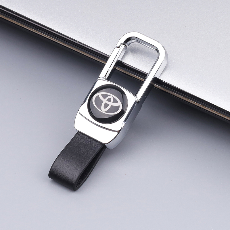 Toyota Camry Corolla Levin Avalon Highlander Wildlander Alloy Car Keychain Leather