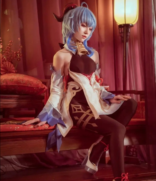 Halloween original god cos clothing Ganyu jumpsuit cos Liyue seven stars cospaly game suit clothing women's clothing