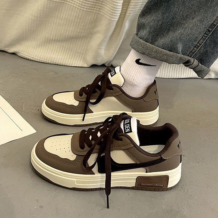 2022 spring new thick-soled sports casual shoes for men and women all-match Harajuku style moral training board shoes chic Hong Kong-style shoes