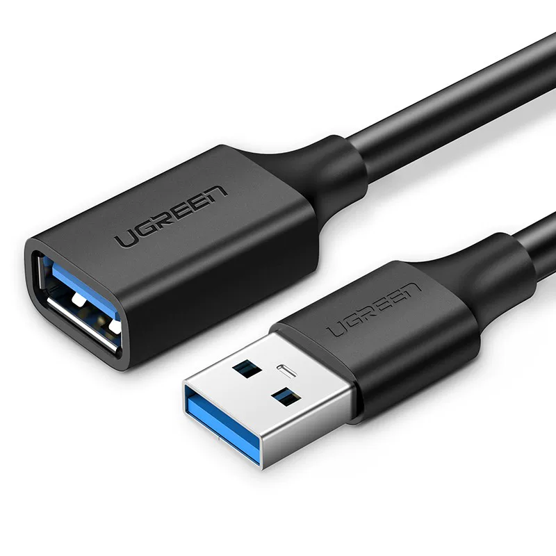 UGREEN Зелёный сетевой USB 3.0 удлинительный кабель 1 м/1,5 м/2 м/3 м 5 м мужской к женскому передаче данных кабель US103