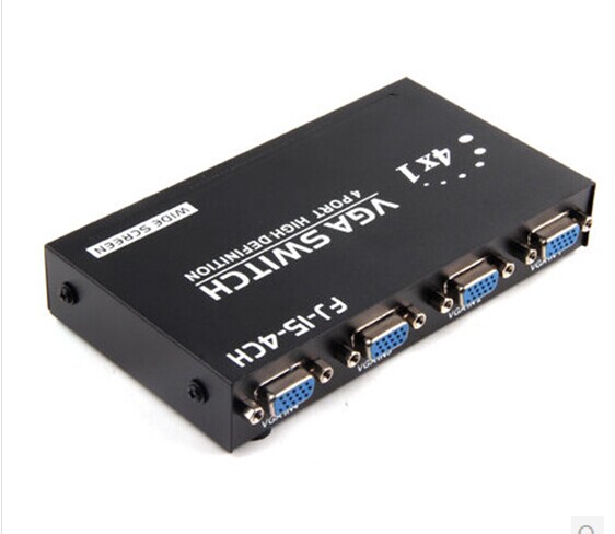 FJ-15-4CH VGA switch four-in VGA sharer 4 cut 1 HD wide screen