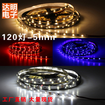 LED patch bare version light strip 5V ultra narrow 5mm3528 lamp with 120 lamp 24V narrow version of sand tray model lamp with 12v