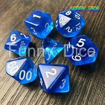 7 transparent multi-sided dice digital color game dice 4 6 8 10 12 20 sides dnd dice