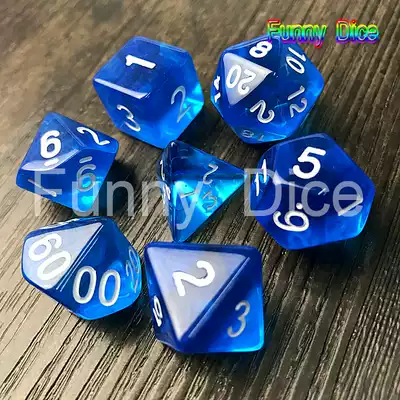 7 transparent multi-sided dice digital color game dice 4 6 8 10 12 20 sides dnd dice