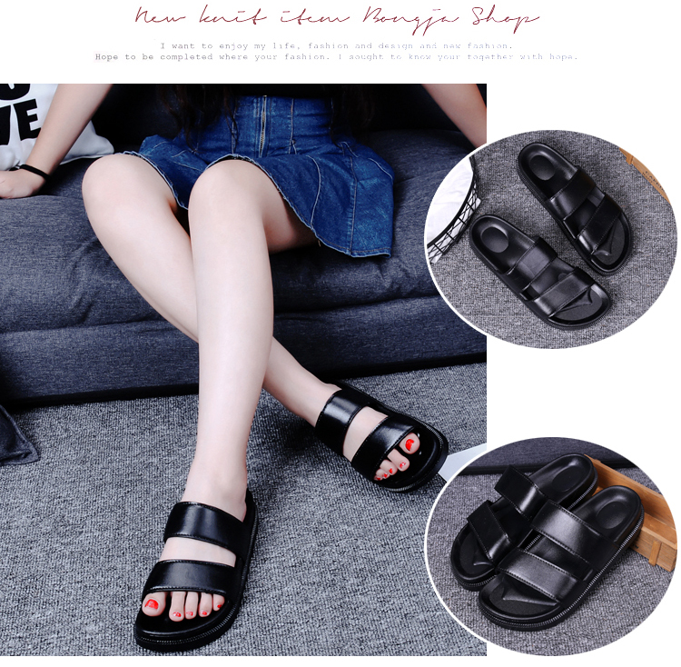 Tai thỏ dép đế dày Thời trang hoang dã của phụ nữ tăng bên ngoài mặc nhà thủy triều không trơn trượt dép đi biển và dép đi trong nhà dép búp bê