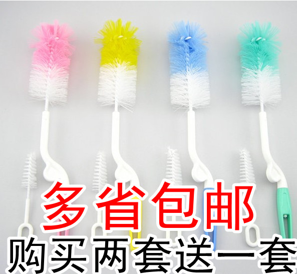 360 Degrees Swivel Nylon Milk Bottle Brushed Pacifier Brush Fit Various Brands Any Milk Bottle Wash Cup Brushed 2 pieces