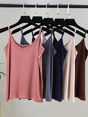 Modal strappy women's sleeveless V-neck innerwear for spring and summer slimming base layer, large-sized innerwear with a thin top and vest