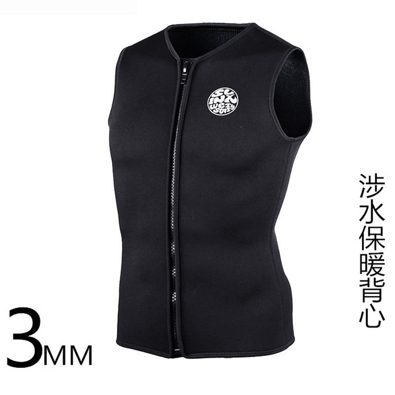 2 3mm split sleeveless swimsuit five - minute swimsuit warm coat buoyant vest vest vest vest floating dive suit