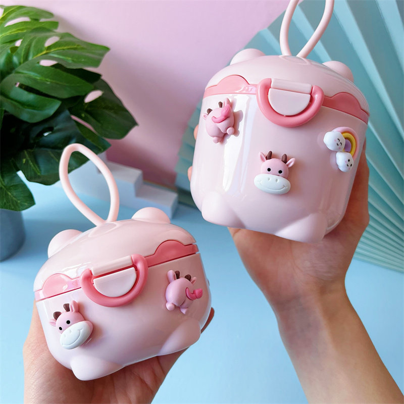 Milk powder box portable go out baby food supplement rice flour portable large-capacity sub-packaging box sealed moisture-proof small storage tank
