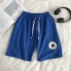 Quần short nam thủy triều in quần năm điểm quần lửng ống quần mùa hè thể thao Hàn Quốc mặc quần rộng 5 điểm - Quần Jogger