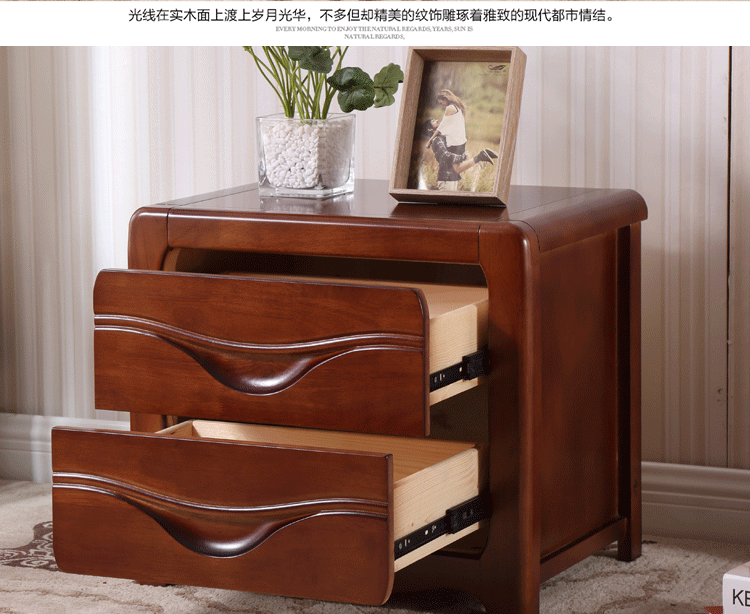 Tối giản hiện đại gỗ đầu giường tủ khóa tủ đặc biệt nhỏ walnut phòng ngủ ruy băng khóa 30 40cm - Buồng tủ quần áo kính