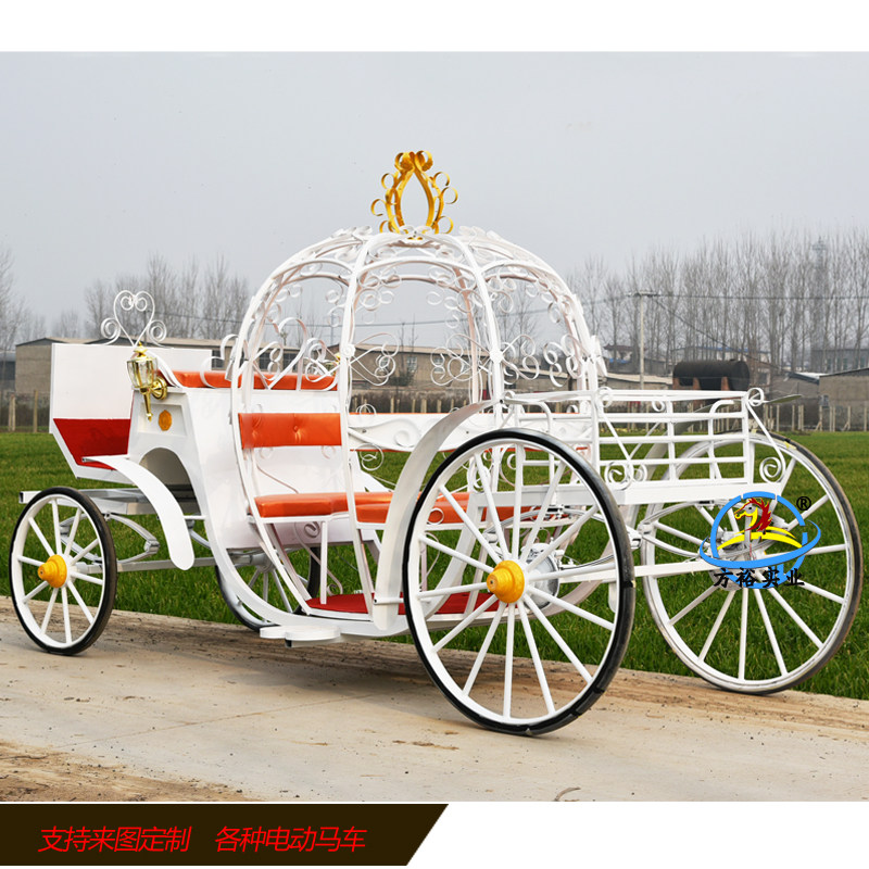 Wedding Wedding wedding Pumpkin Wagon Tours Sightseeing Cars Electric Sightseeing Cars Four-wheel Eu Wagons Video Props
