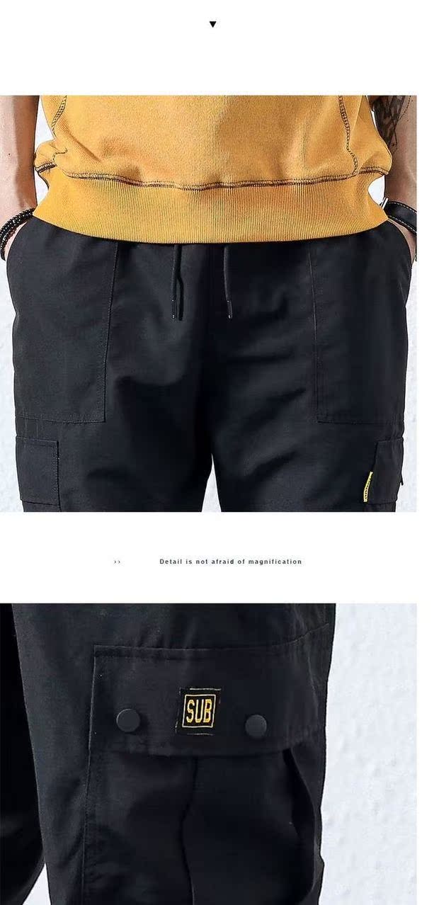 Yu Wenle lỏng Velcro cộng với quần nhung chùm thủy tinh thương hiệu thẳng Nhật Bản quần yếm quần harem dày nam quần đũi nam