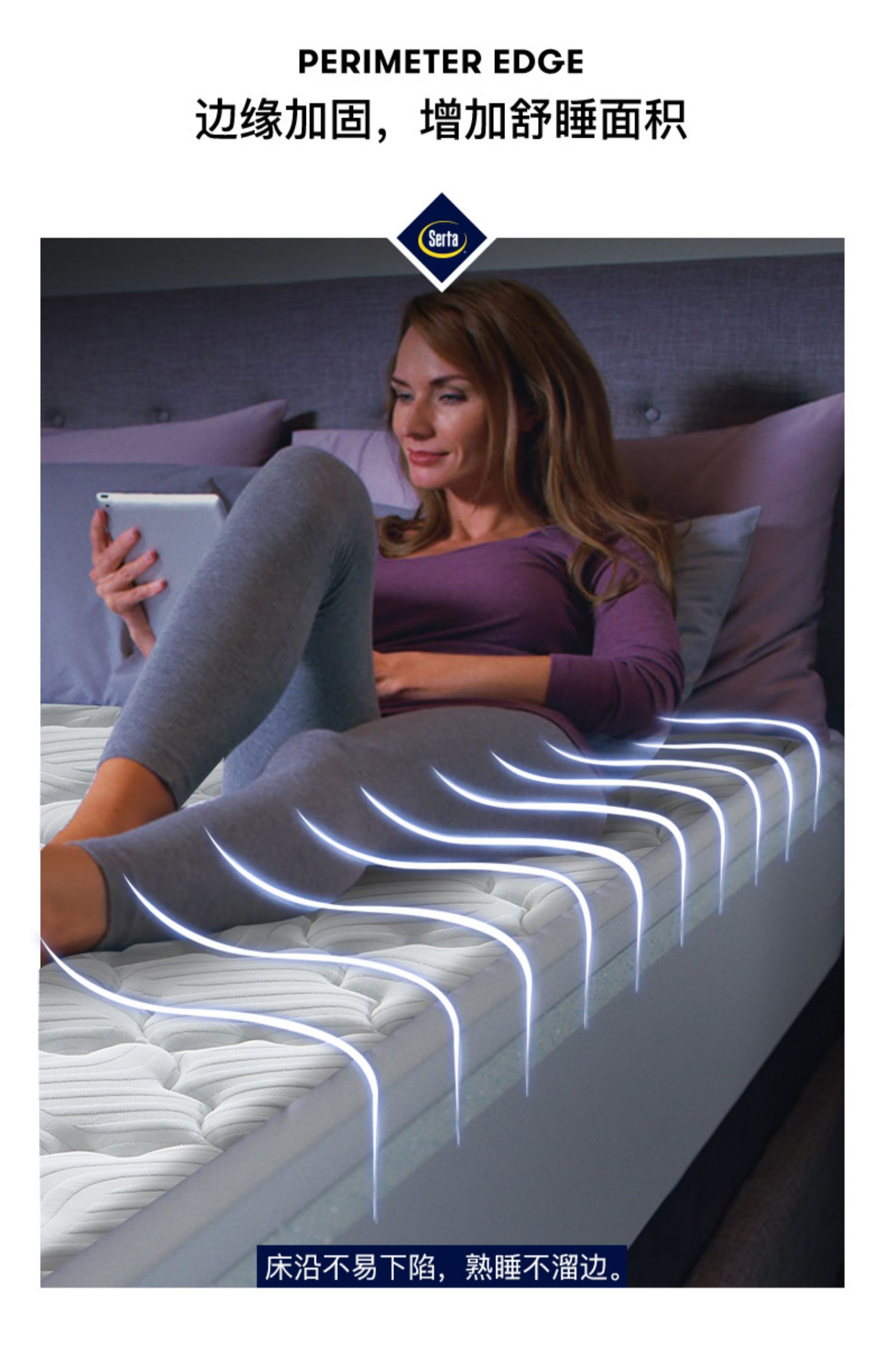 Serta / Mỹ Serta nệm lò xo diss mủ cứng-mềm dày 1,8 m flagship cửa hàng chính thức - Nệm nệm gấp 1m6