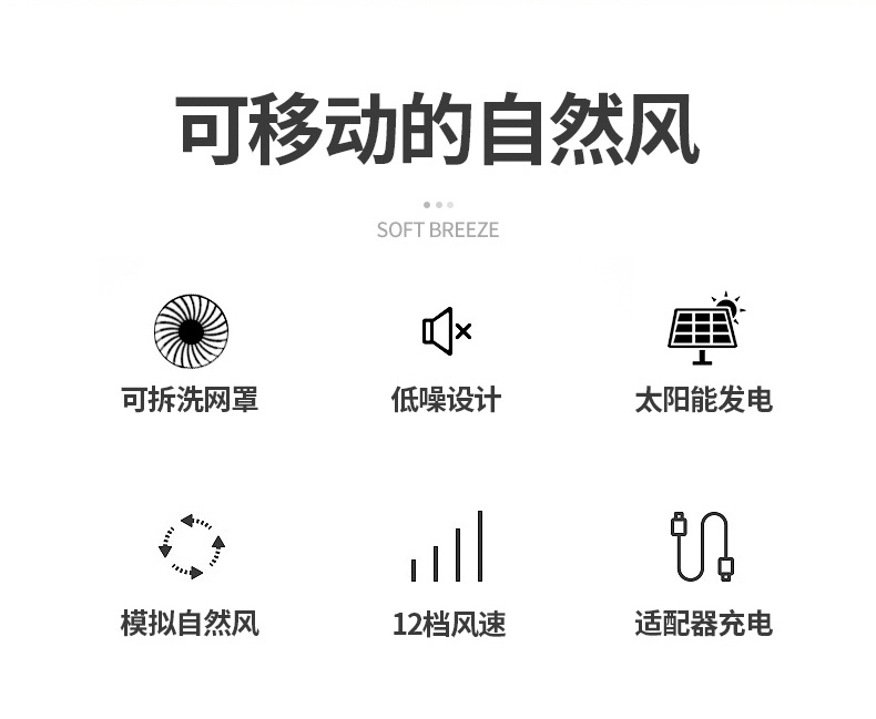 quạt daikio Quạt điện dùng năng lượng mặt trời ngoài trời, gió lớn, quạt bàn 12 inch, di động công nghiệp, quạt, cắm trại câu cá - Quạt điện quạt điều hòa cũ điện máy xanh