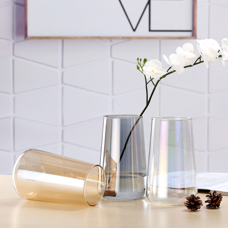 Nordic ins light extravagant colorful transparent glass vase pendulum pieces living-room drying floral flower arrangement Water bacon lilies decorations