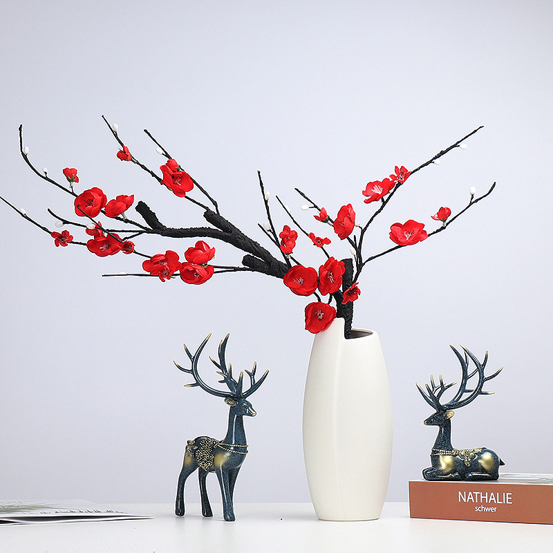 Nordic Deer Pendulum ceramic vase Vase Decoration Living Room Flower Inserts TV Cabinet Genguan New Residence Office Desktop Gift