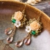Rose vòng chân nữ retro phong cách quốc gia giả opal chân trang sức gợi cảm Sen loạt hoang dã thả kính chân chuỗi lắc chân nữ pnj Vòng chân