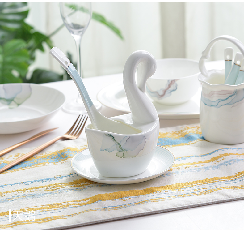 "According to the tangshan ipads China to eat rice bowl individual household porcelain tableware creative large bowl of noodles bowl soup bowl northern dishes