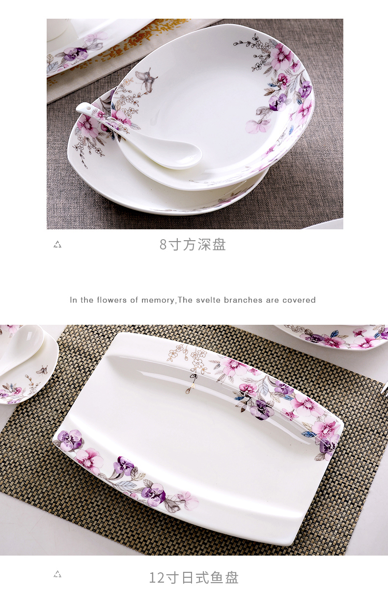 In accordance with all the dishes suit household of Chinese style ipads porcelain tableware suit bowl dish contracted Korean ceramic bowl chopsticks for dinner