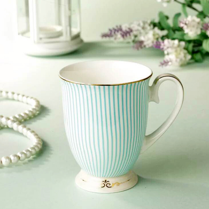 European-style mug ins simple water cup coffee cup ceramic milk cup breakfast cup with lid spoon tea cup ladies