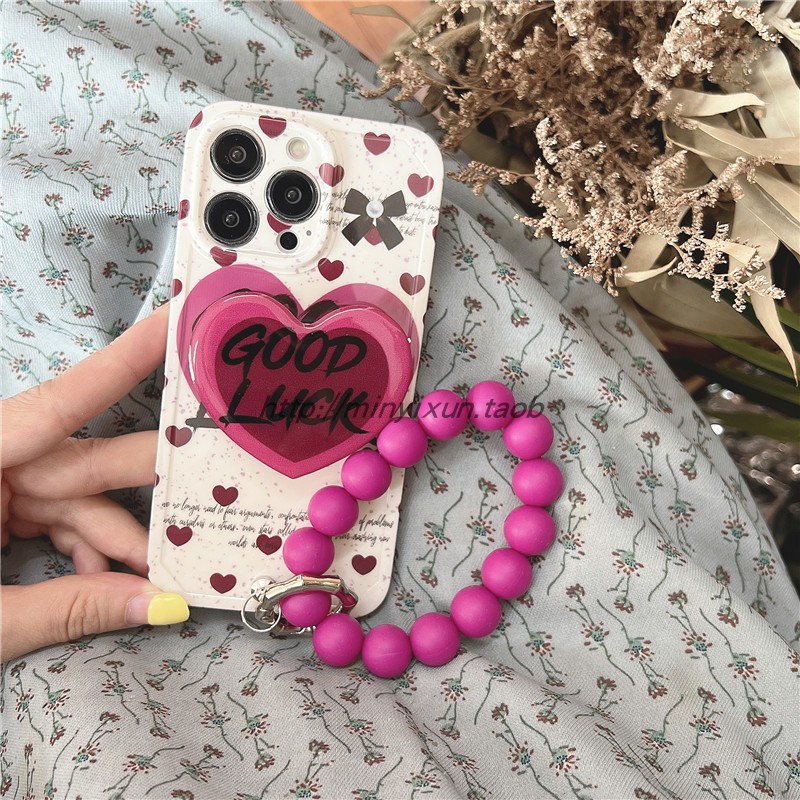 Handheld niche minimalist English three-dimensional love stand suitable for iPhone 13Promax personalized creativity 14_voghion.com