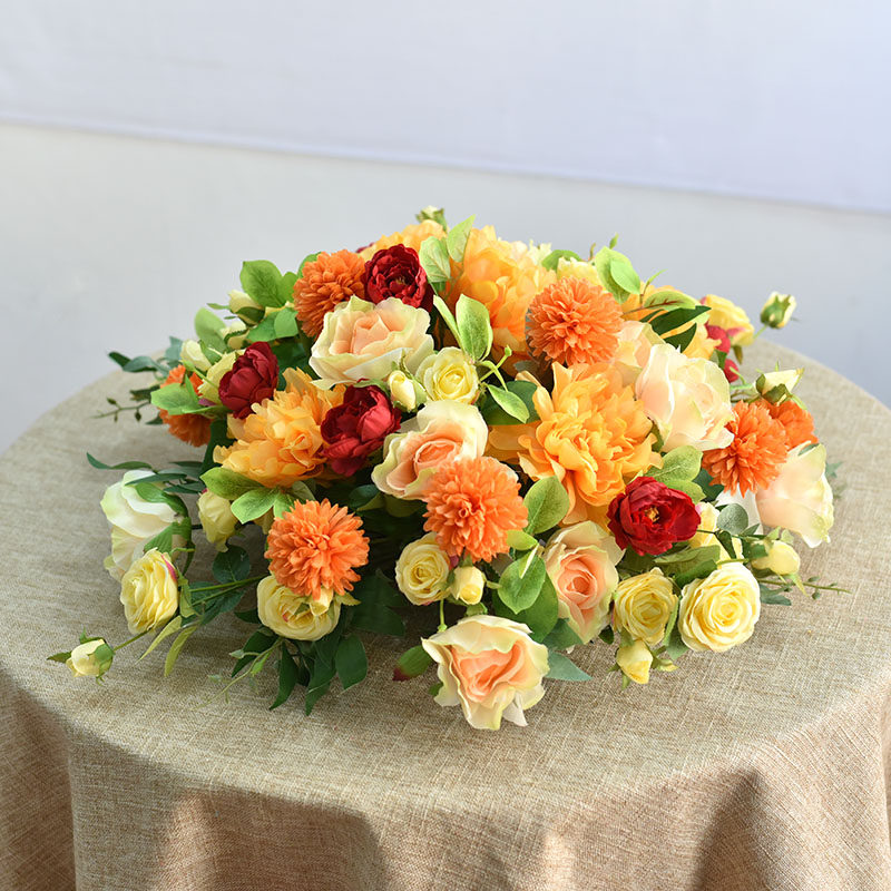 New light luxury simulation fake silk flower round table flower wedding hotel front desk table decoration conference room window decoration