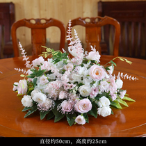 New Bag Room Hotel Round Table Flower Wine Bar Meeting Table Living-room Furnishing Sign to Decorative Simulation Fake Silk Floral