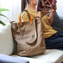 Xiao Sheng has rice handbag girl canvas casual day style single shoulder slope bag large capacity of Battut bag tide