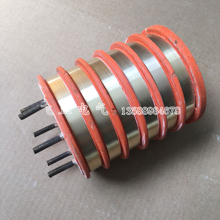 6 six-way collector ring inner diameter 40 45 outer diameter 110 high 130 conductive slip ring copper ring carbon brush holder assembly