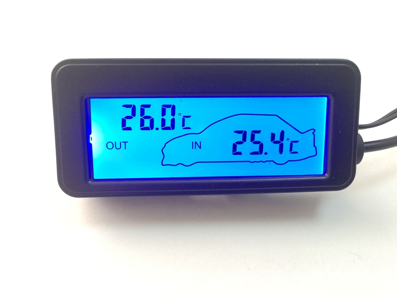 DC12v digital thermometer on-board thermometer backlight mini-thermometer mini LCD car outside thermometer