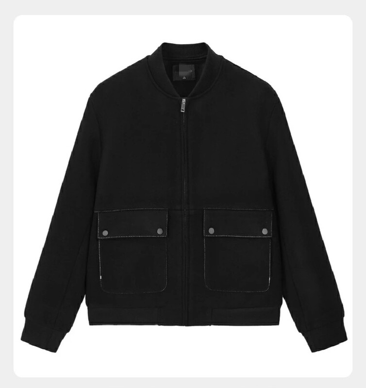 Men's Cut Label Baseball Collar Topstitch Jacket Short Casual Jacket B1Bcb4312